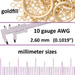 10 Gauge Gold Filled Jump Rings - mm sizes
