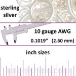 10 Gauge Sterling Silver Jump Rings - inch sizes