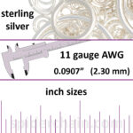 11 Gauge Sterling Silver Jump Rings - inch sizes