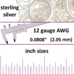 12 Gauge Sterling Silver Jump Rings - inch sizes