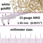 15 Gauge White Gold Filled Jump Rings - mm sizes