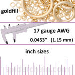 17 Gauge Gold Filled Jump Rings - inch sizes