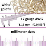 17 Gauge White Gold Filled Jump Rings - mm sizes