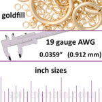 19 Gauge Gold Filled Jump Rings - inch sizes