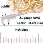 21 Gauge Gold Filled Jump Rings - inch sizes