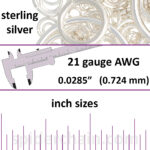 21 Gauge Sterling Silver Jump Rings - inch sizes